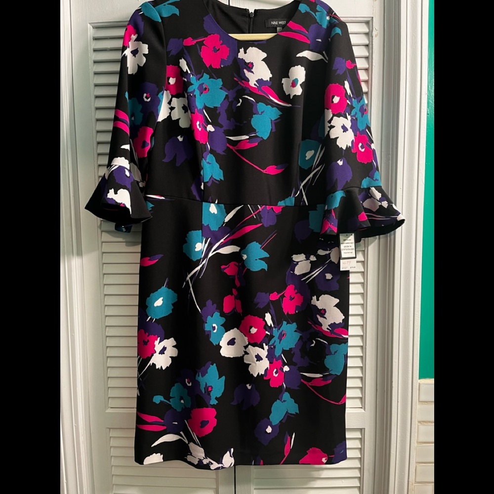 Beautiful Bell Sleeve, floral print dress.